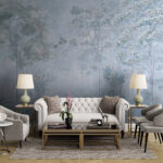 Wall murals Wallpaper with trees and plants
