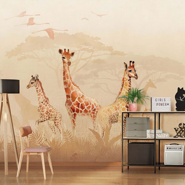 Giraffe with long neck Wall murals Giraffe with long neck