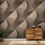 Wall murals Geometric pattern with curved shapes.