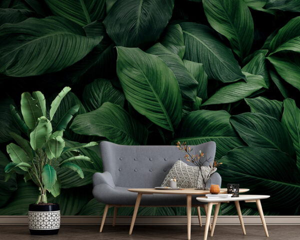 Lush green foliage in harmony Wall murals Lush green foliage in harmony