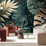 Wall murals Tropical leaves layered in harmony.