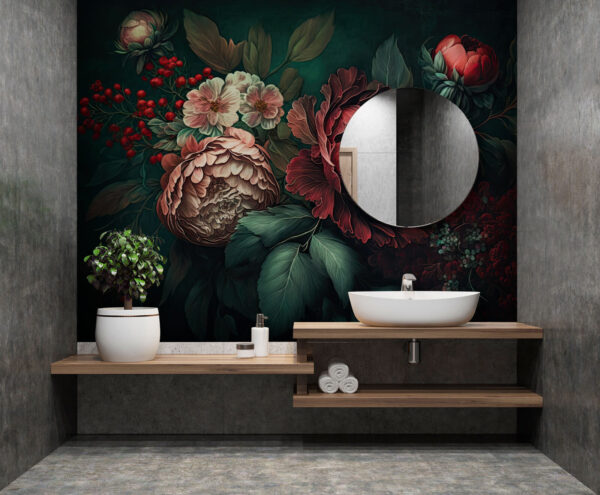 Elegant blooms with rich colors Wall murals Elegant blooms with rich colors