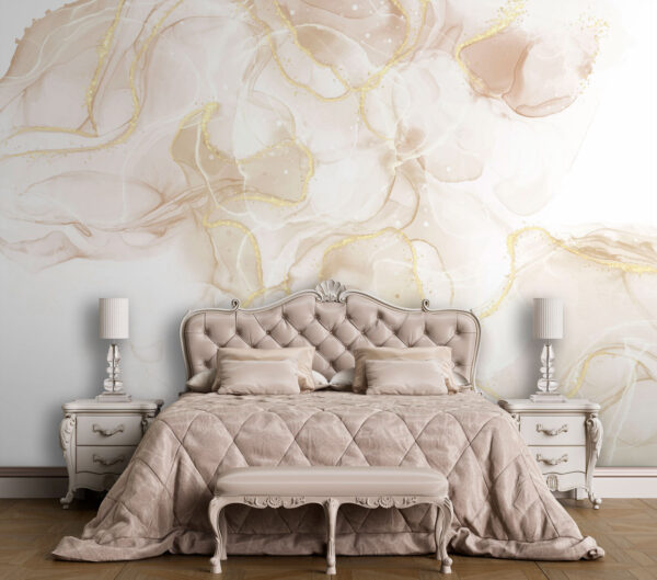 Elegant swirls with subtle shimmer Wall murals Elegant swirls with subtle shimmer