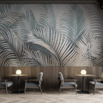 Wall murals Elegant palm fronds in layers.