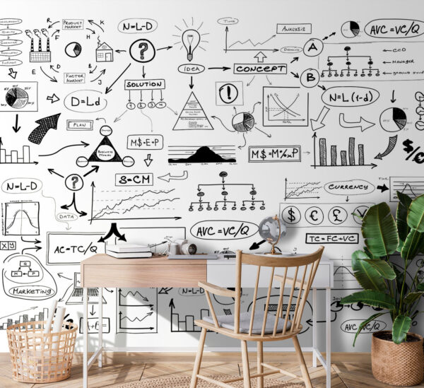 Black symbol in a circle Wall murals Black symbol in a circle