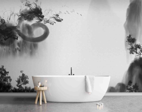 Black and white image of a person Wall murals Black and white image of a person