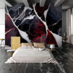 Wall murals Red and black object