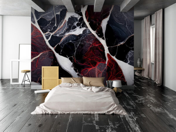 Red and black object Wall murals Red and black object