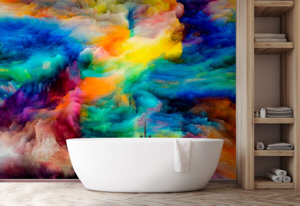 Vibrant swirling colors create magic Wall murals Vibrant swirling colors create magic