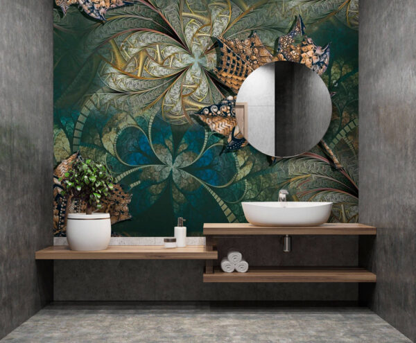 Wall murals Leaf on a colorful background Wall murals Leaf on a colorful background