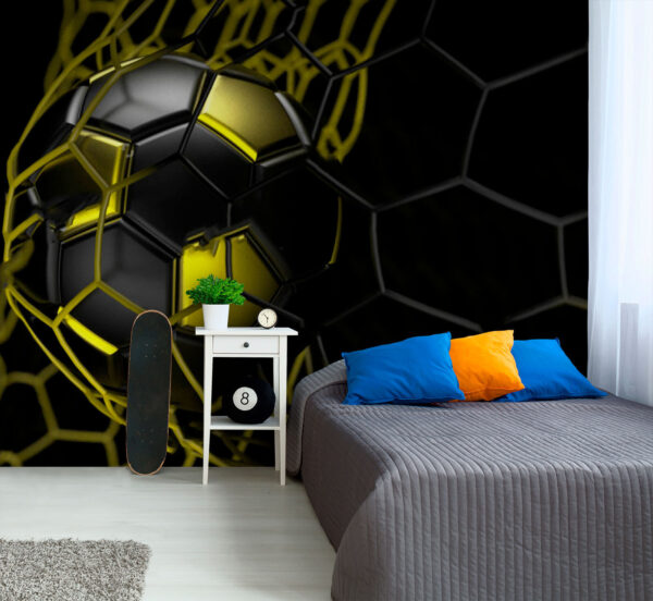 Football ball in a net Wall murals Football ball in a net