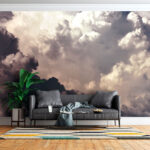 Wall murals Dramatic clouds gather in sky.