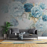 Wall murals Pastel blossoms in artistic arrangement.