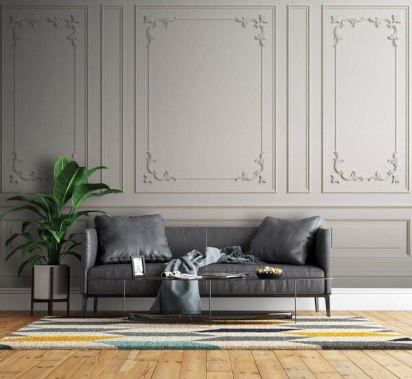 Wall murals White wall with molding Wall murals White wall with molding