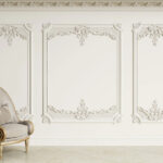 Wall murals White door with a white frame