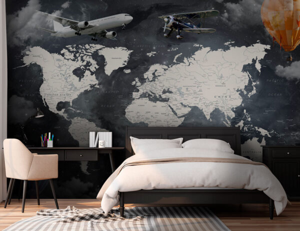Hot air balloon in the sky Wall murals Hot air balloon in the sky