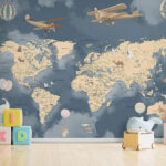 Wall murals Hot air balloon in the sky