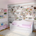 Wall murals Map of the world with animals