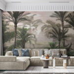Wall murals Serene morning in tropical paradise.