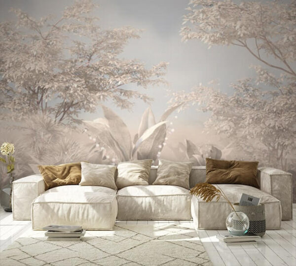 Wall murals Calm landscape with gentle foliage Wall murals Calm landscape with gentle foliage