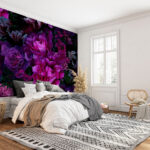 Wall murals Group of purple flowers