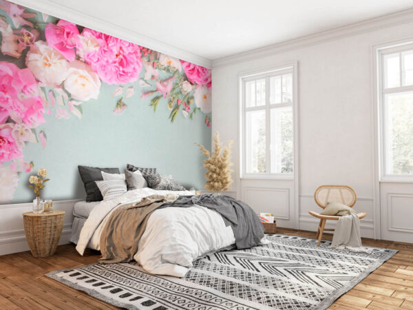 Wall murals Group of pink flowers Wall murals Group of pink flowers