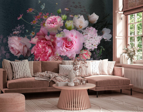 Elegant blossoms in graceful arrangement Wall murals Elegant blossoms in graceful arrangement