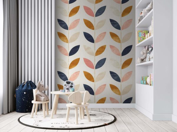 Wall murals Pattern of colorful leaves Wall murals Pattern of colorful leaves