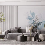 Wall murals Delicate flora on a soft backdrop