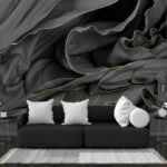 Wall murals Elegant fabric with flowing patterns.