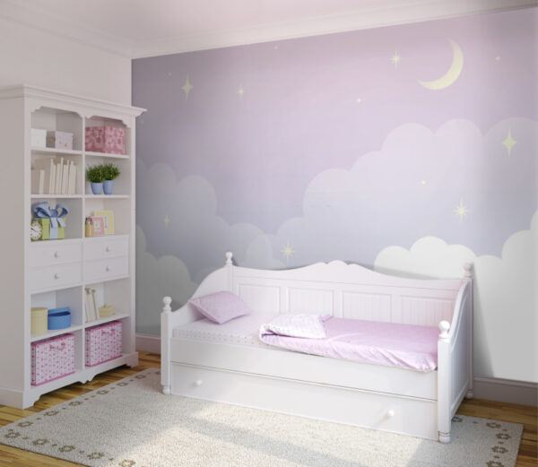 Wall murals Moon and clouds in the sky Wall murals Moon and clouds in the sky