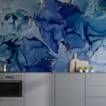 Wall murals Ethereal Blues Intersect Sparkling Paths