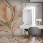 Wall murals White circle with brown spots
