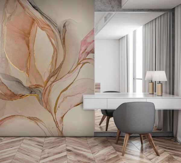 White circle with brown spots Wall murals White circle with brown spots