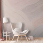 Wall murals White dots on a pink background