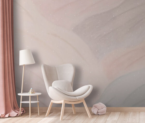 White dots on a pink background Wall murals White dots on a pink background