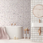 Wall murals Colorful terrazzo pattern on display.