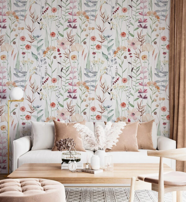Colorful floral garden in spring Wall murals Colorful floral garden in spring
