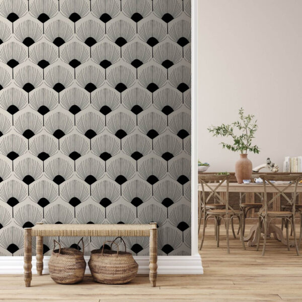 Wall murals Pattern of hexagons on a black background Wall murals Pattern of hexagons on a black background
