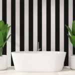 Wall murals Black and white striped background