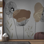Wall murals Drawing of flowers and plants