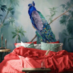 Wall murals Watercolor of a peacock