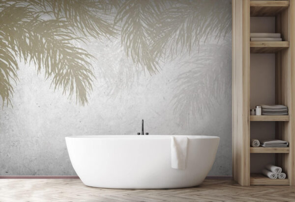 Wall murals Nature's touch on a subtle backdrop Wall murals Nature's touch on a subtle backdrop