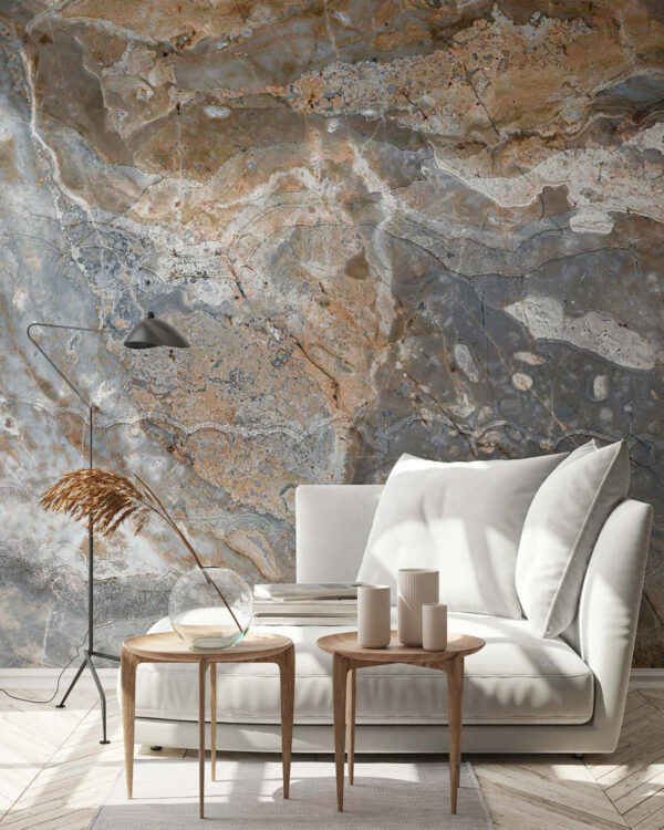 Wall murals Marble texture with earthy tones Wall murals Marble texture with earthy tones