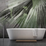 Wall murals Nature-inspired artistic palm design.