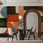 Wall murals Colorful pattern with different shapes