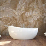Wall murals Elegant leaves pattern in neutral tones