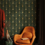 Wall murals Elegant geometric leaf design pattern