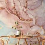 Wall murals Abstract marble pattern with shimmer.