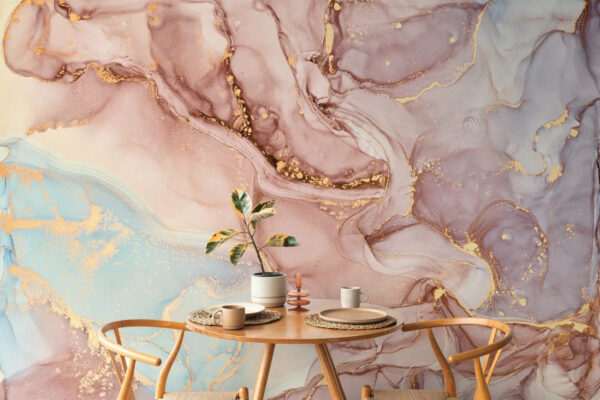 Abstract marble pattern with shimmer Wall murals Abstract marble pattern with shimmer